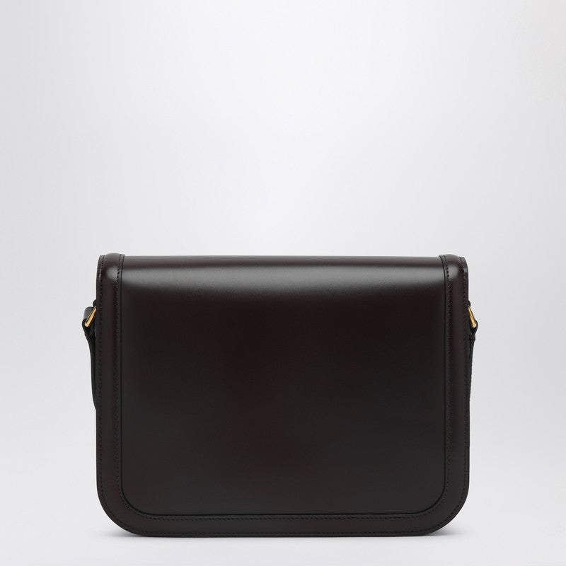 Valentino Garavani 9TO5 Small Brown Leather Shoulder Bag brown