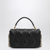 Valentino Garavani Small Quiltie Black Leather Shoulder Bag with VLogo Signature black
