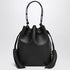 Valentino Garavani So Seau Black Calfskin Bucket Bag with Gold VLogo Black