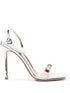 Gianvito Rossi Ribbon Candy 85mm Crystal-Embellished Transparent Sandals Grey