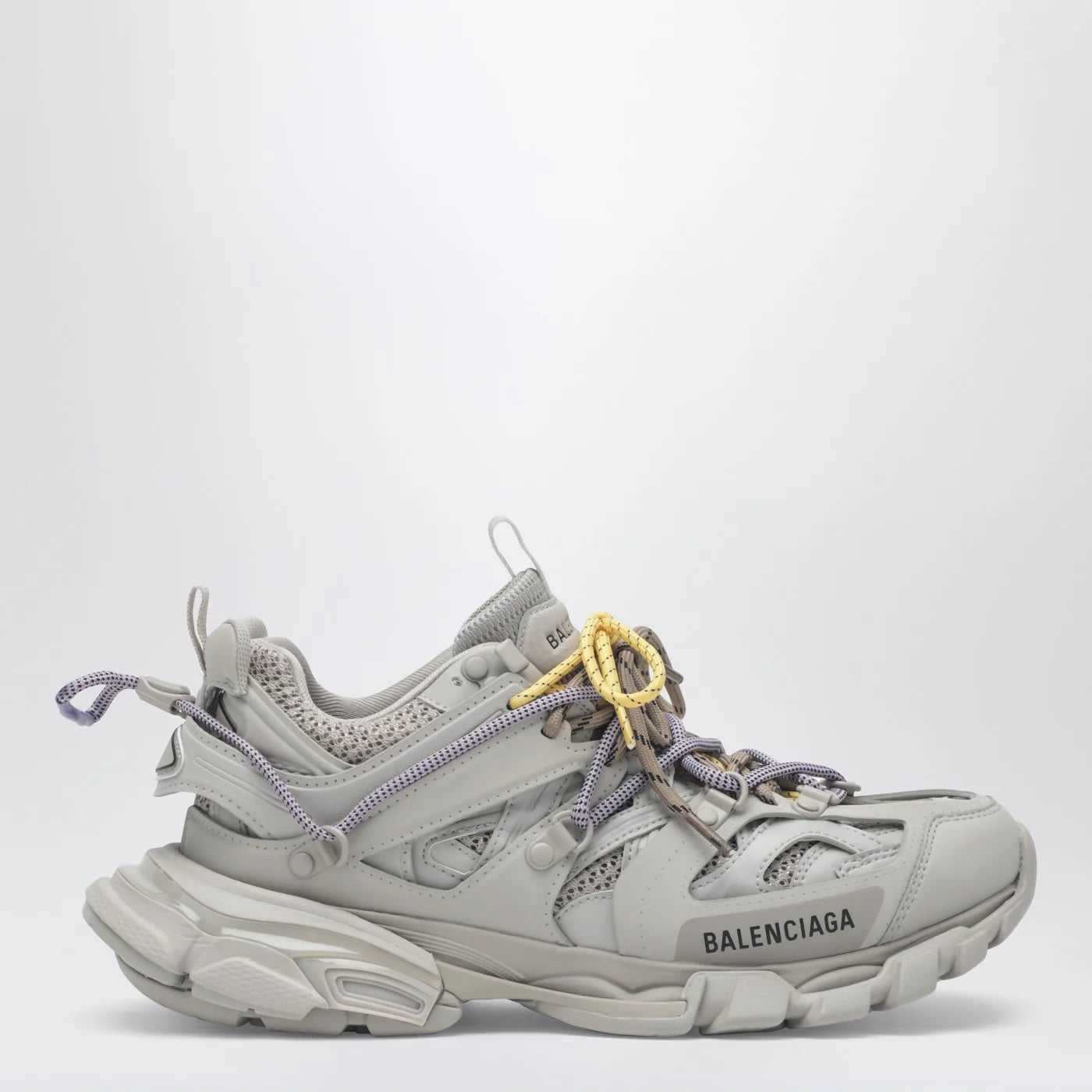 Balenciaga Track Trail Sneakers In Yellow, Purple, Brown And Black - Multicolor