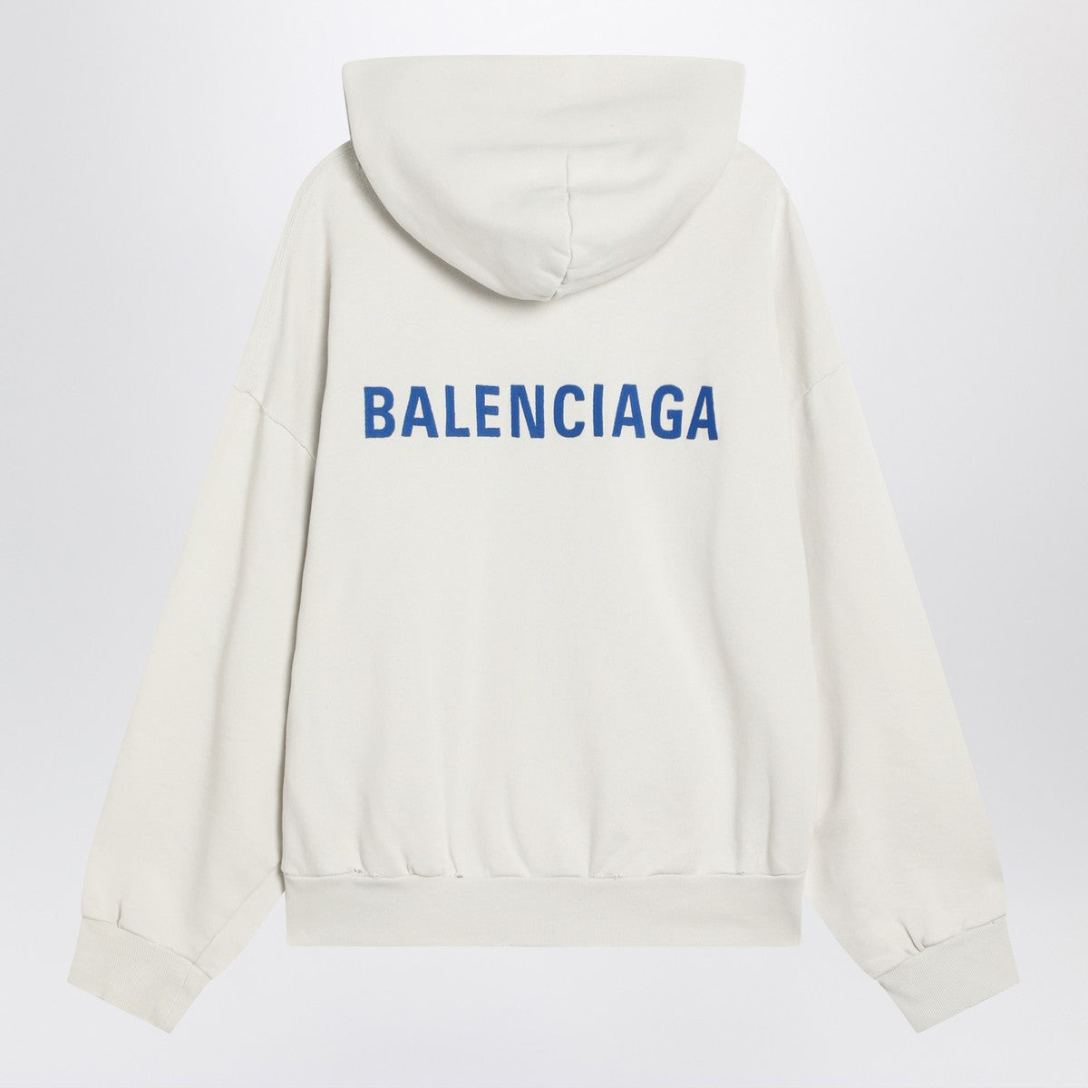 balenciaga back logo cotton hoodie white