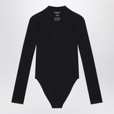 Balenciaga Black Nylon Long-Sleeve Bodysuit Black