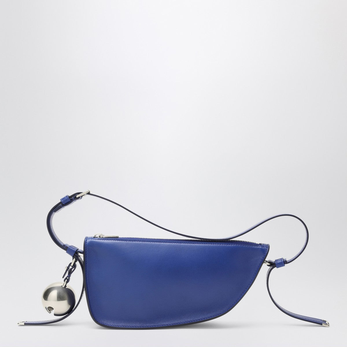 Burberry Medium Shield Shoulder Bag in Blue Leather Blue