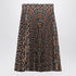 Burberry Check Wool Blend Pleated Skirt Beige