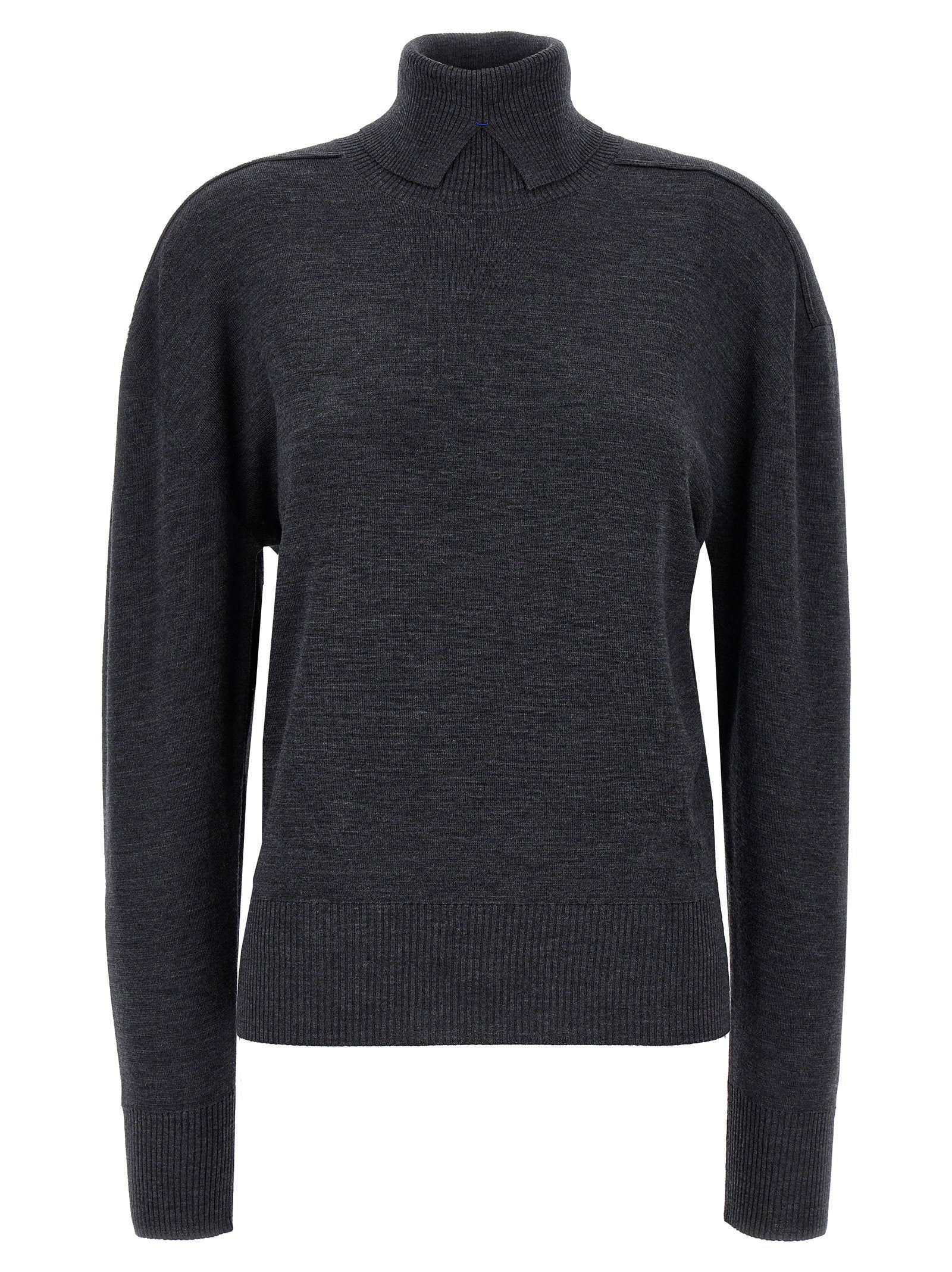 Burberry High Neck Sweater Gray