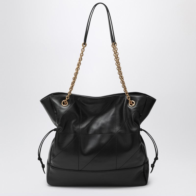 Saint Laurent Large Jamie Quilted Lambskin Shopping Bag Black