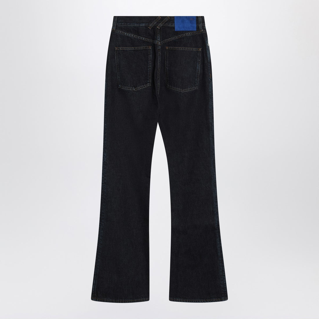 Burberry Dark Blue Flared Denim Jeans Blue