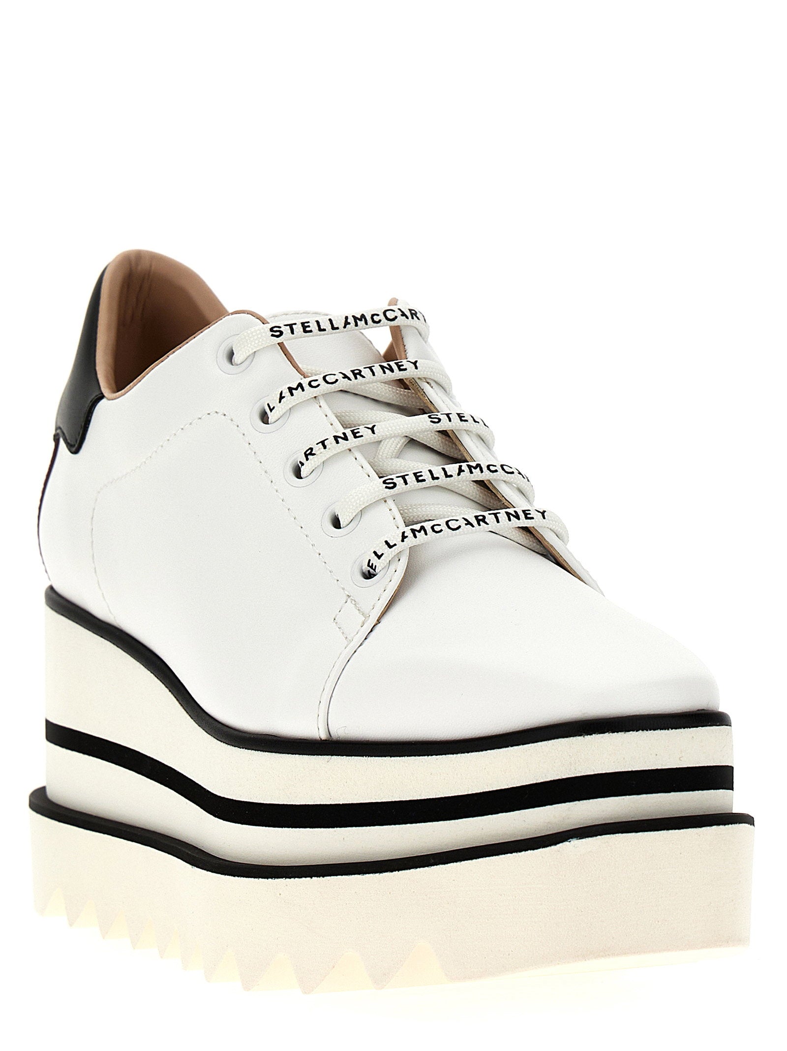 Stella Mccartney Sneak-elyse Wedge White/black