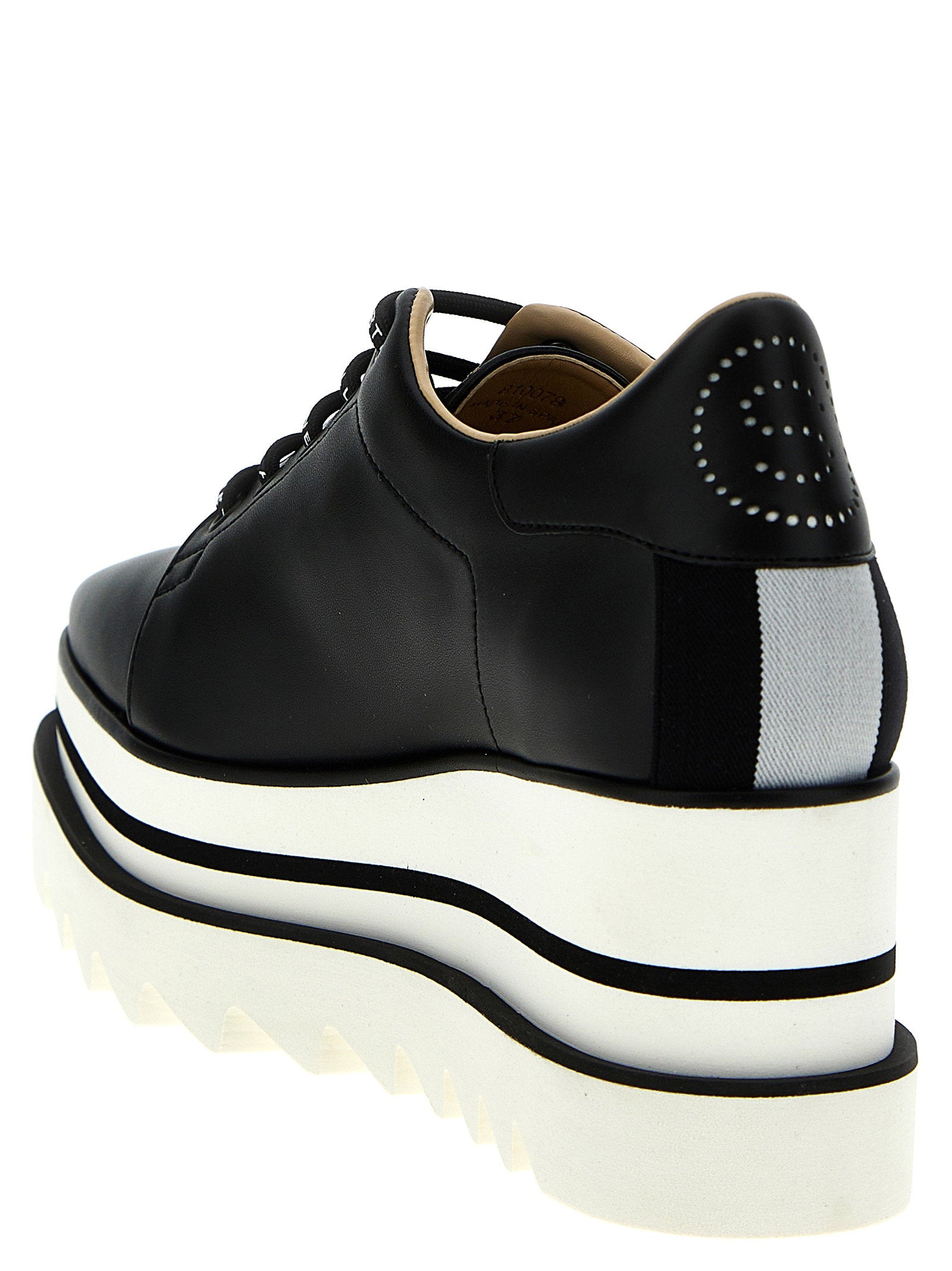 Stella Mccartney Sneak-elyse Wedge White/black