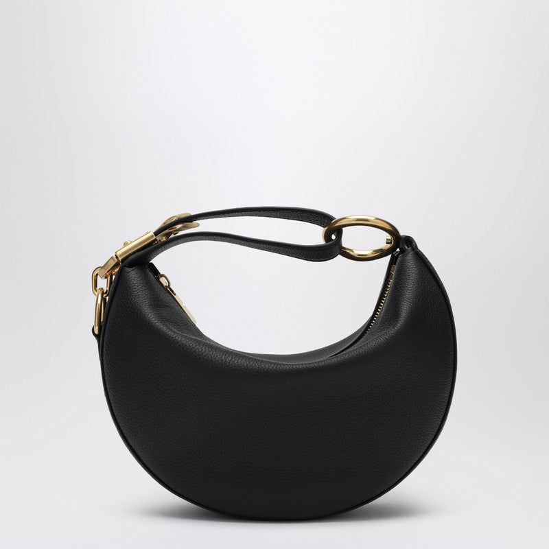 Burberry Knight Arc Small Leather Shoulder Bag Black