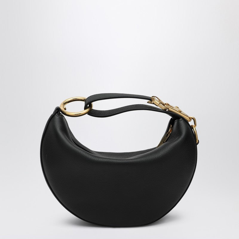 Burberry Knight Arc Small Leather Shoulder Bag Black