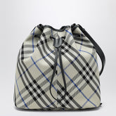 Burberry Medium Check Cotton-Twill Bucket Bag Green
