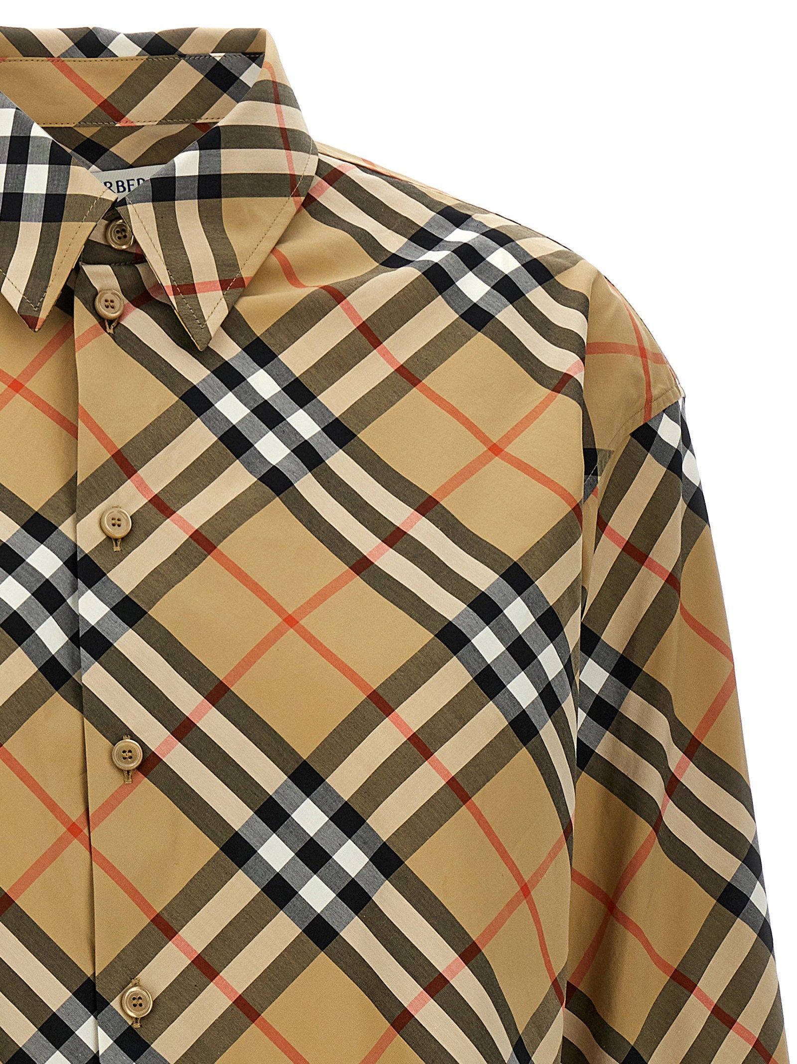 Burberry Check Shirt Beige