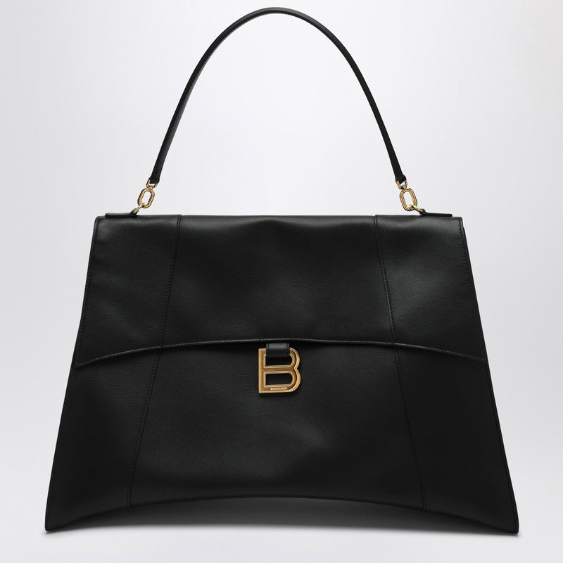 Balenciaga Hourglass Soft Large Calfskin Bag Black