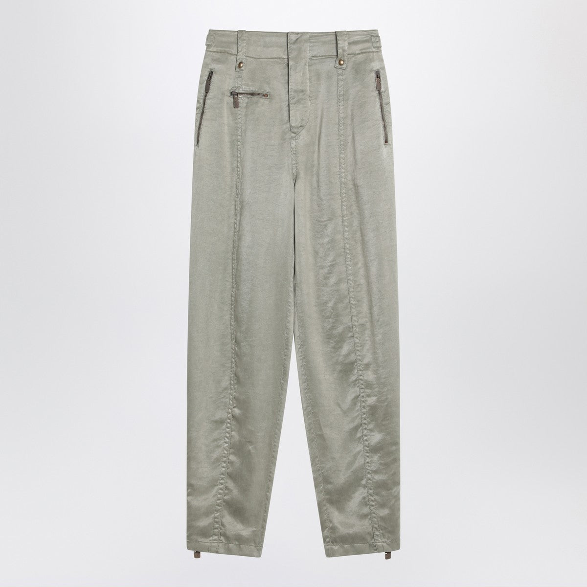 Burberry Trousers with Embroidered B Shield Low Crotch Beige