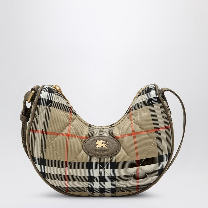 Burberry Medium Horseshoe Crossbody Bag in Beige