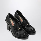 Burberry Cadet Leather Heeled Loafers Black