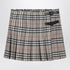 Burberry Grey Wool Kilt Skirt with Check Pattern Grey