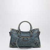 Balenciaga Le City Small Denim Tote Bag blue