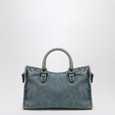 Balenciaga Le City Small Denim Tote Bag blue