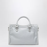 Balenciaga Le City Small Leather Tote Bag Light Grey Grey