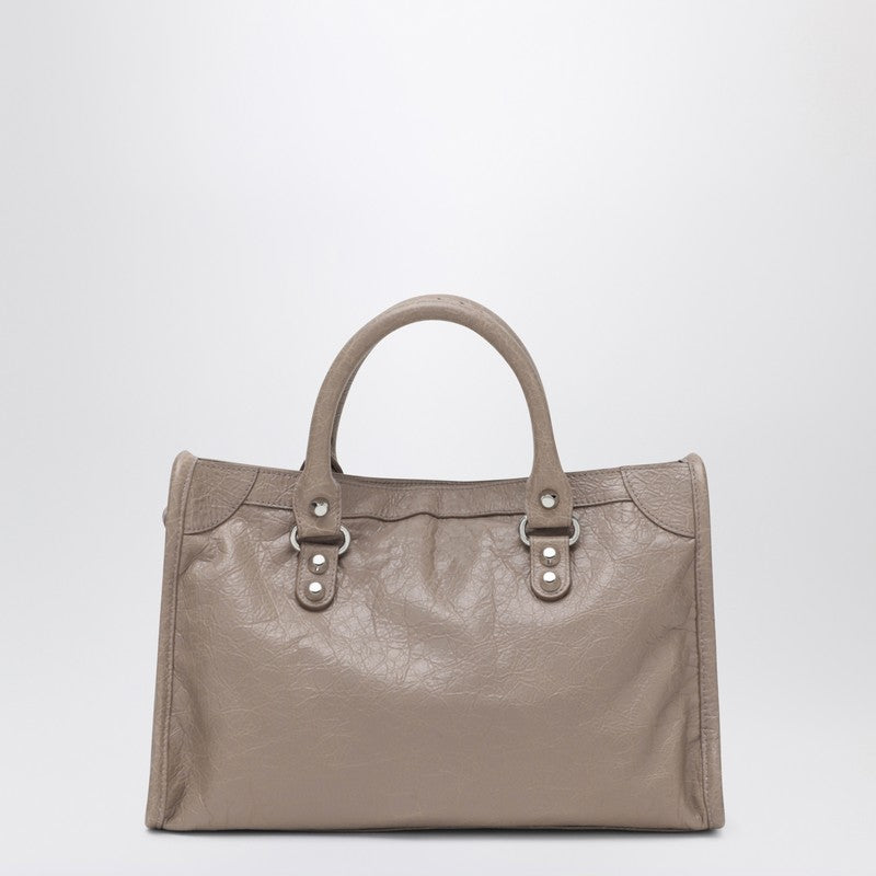 Balenciaga Le City Small sesame-coloured lambskin tote bag beige