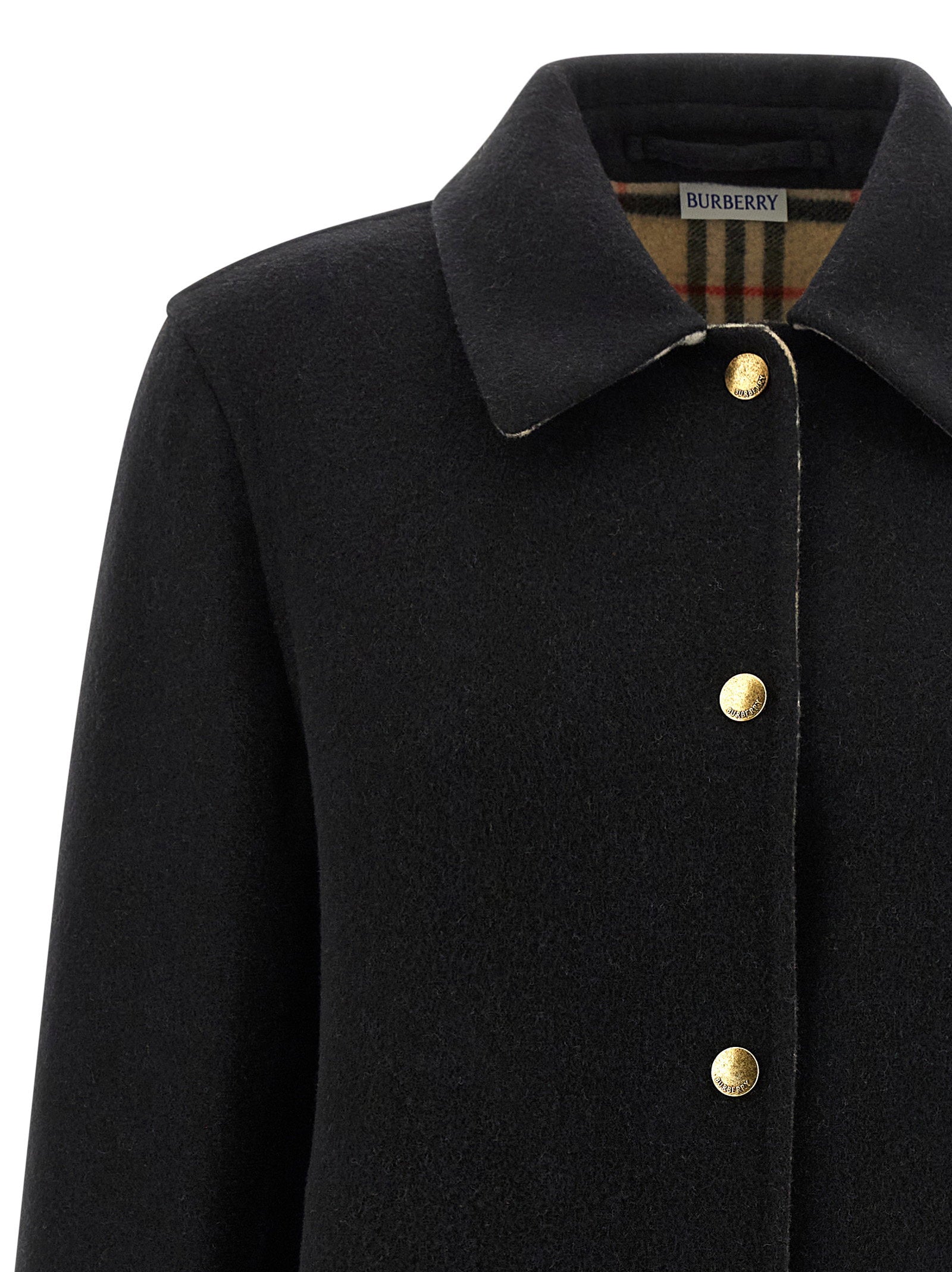 Burberry Check Lining Jacket, Black