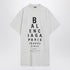 Balenciaga Oversized Optical White Distressed Cotton T-shirt White
