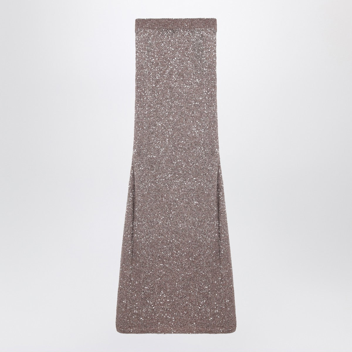 Balenciaga Light brown and silver sequin-embellished maxi skirt brown