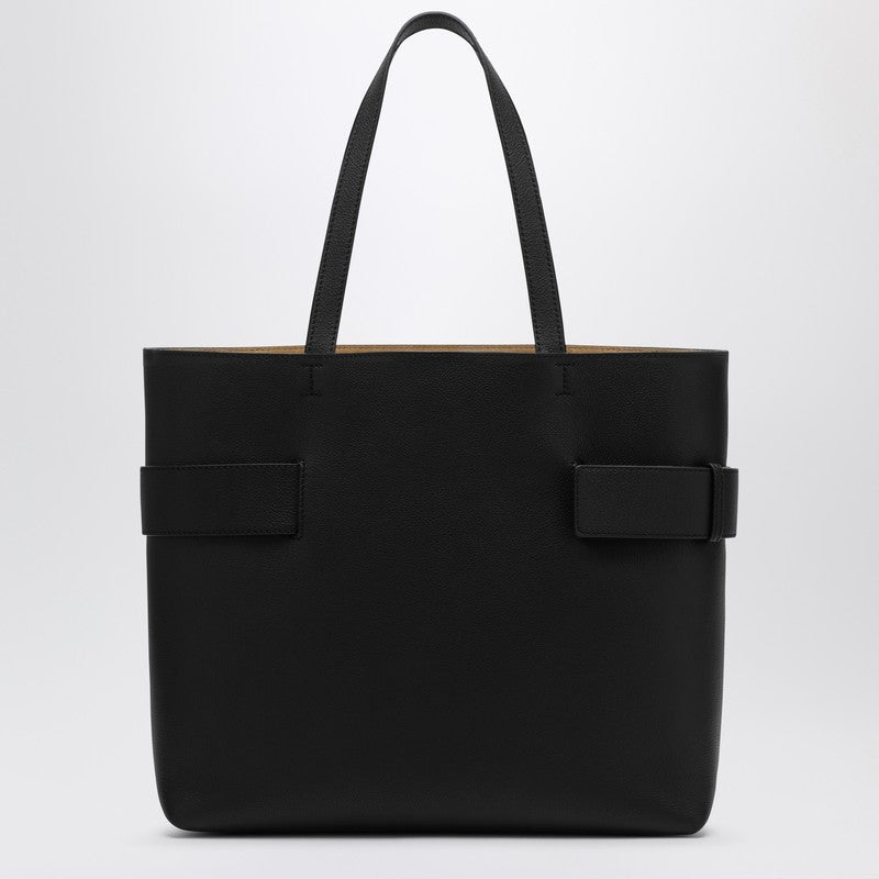 Alexander McQueen McQueen T-Bar Leather Shopper Bag Black