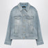 Balenciaga Light Blue Faded Denim Jacket with Classic Lapels Light blue