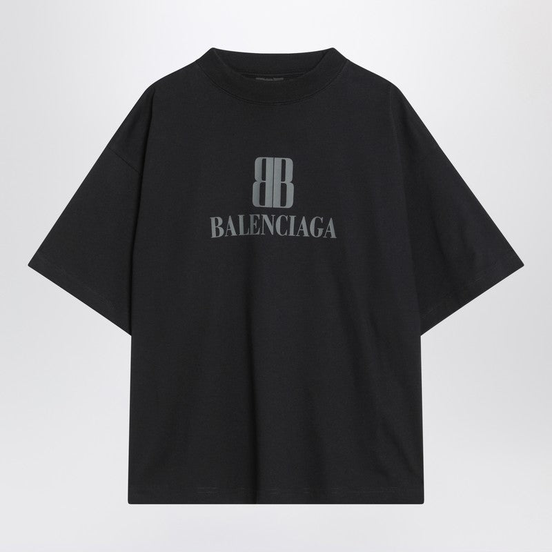 Balenciaga Faded Nano BB Medium Fit T-shirt Black