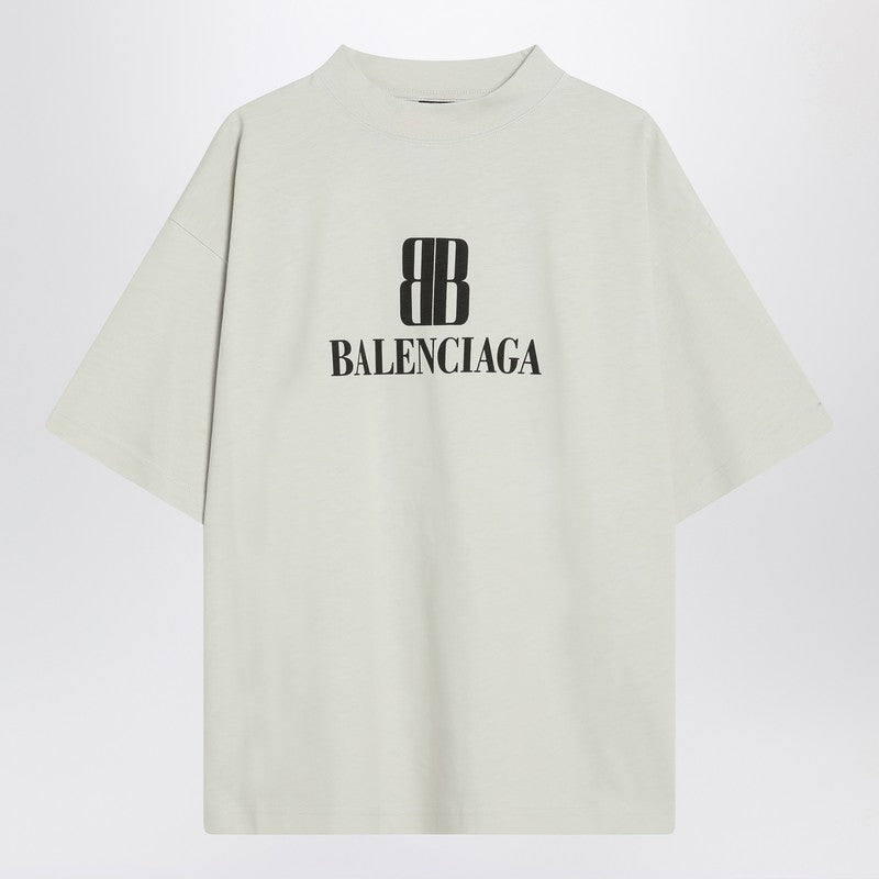 Balenciaga White Nano BB Medium-Fit Cotton T-Shirt White