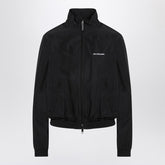 Balenciaga Black logo zip bomber jacket Black