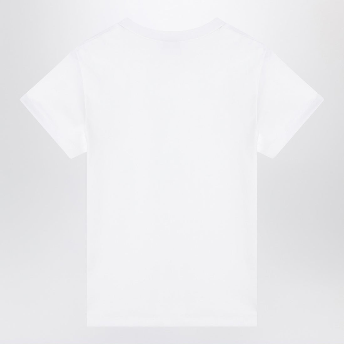 Alexander Mcqueen White Cotton T-shirt with Inverted Skull Embroidery White