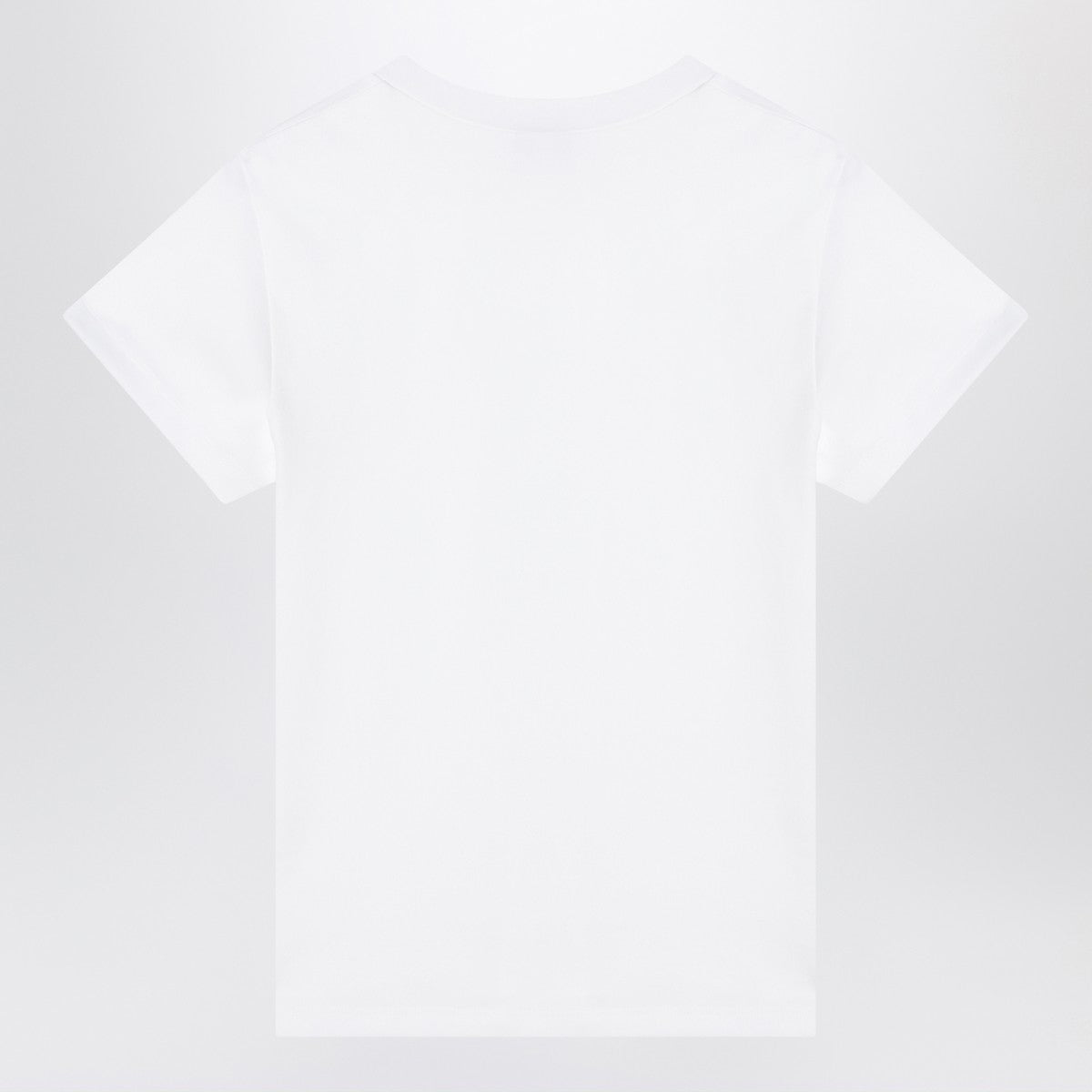Alexander Mcqueen White Cotton T-shirt with Inverted Skull Embroidery White