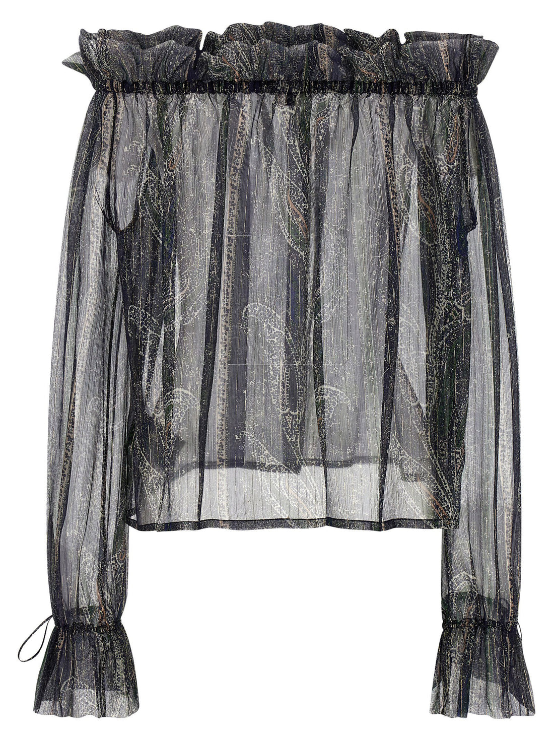 Saint Laurent Lurex Blouse Multicolor