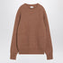 Saint Laurent Camel Alpaca-Wool Oversized Crew Neck Sweater Beige