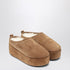 Balenciaga Alaska Soft Platform Clogs in Brown Suede brown