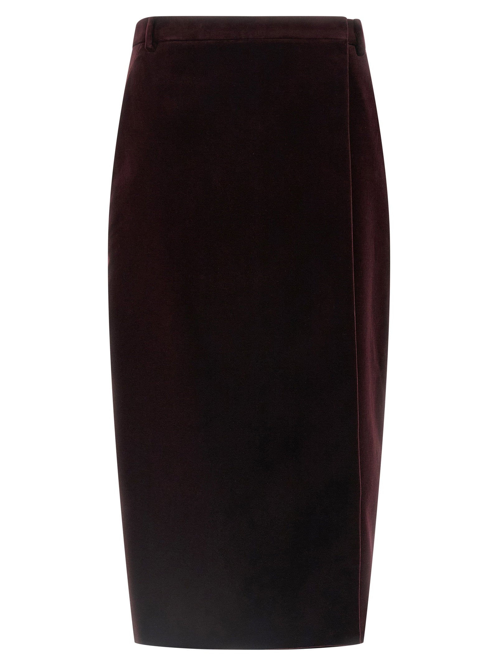 Saint Laurent Velvet Skirt Bordeaux