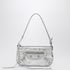 Balenciaga Silver Metallic Arena Shoulder Pouch in Lambskin Metal