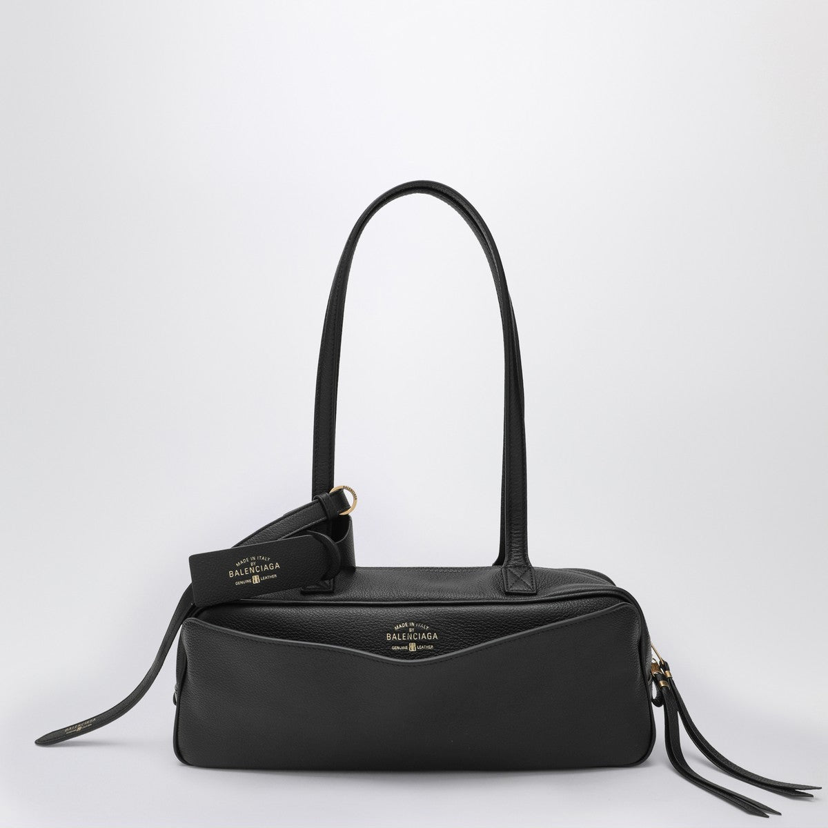 Balenciaga Small Carrie Bowling Bag in Black Calfskin Black