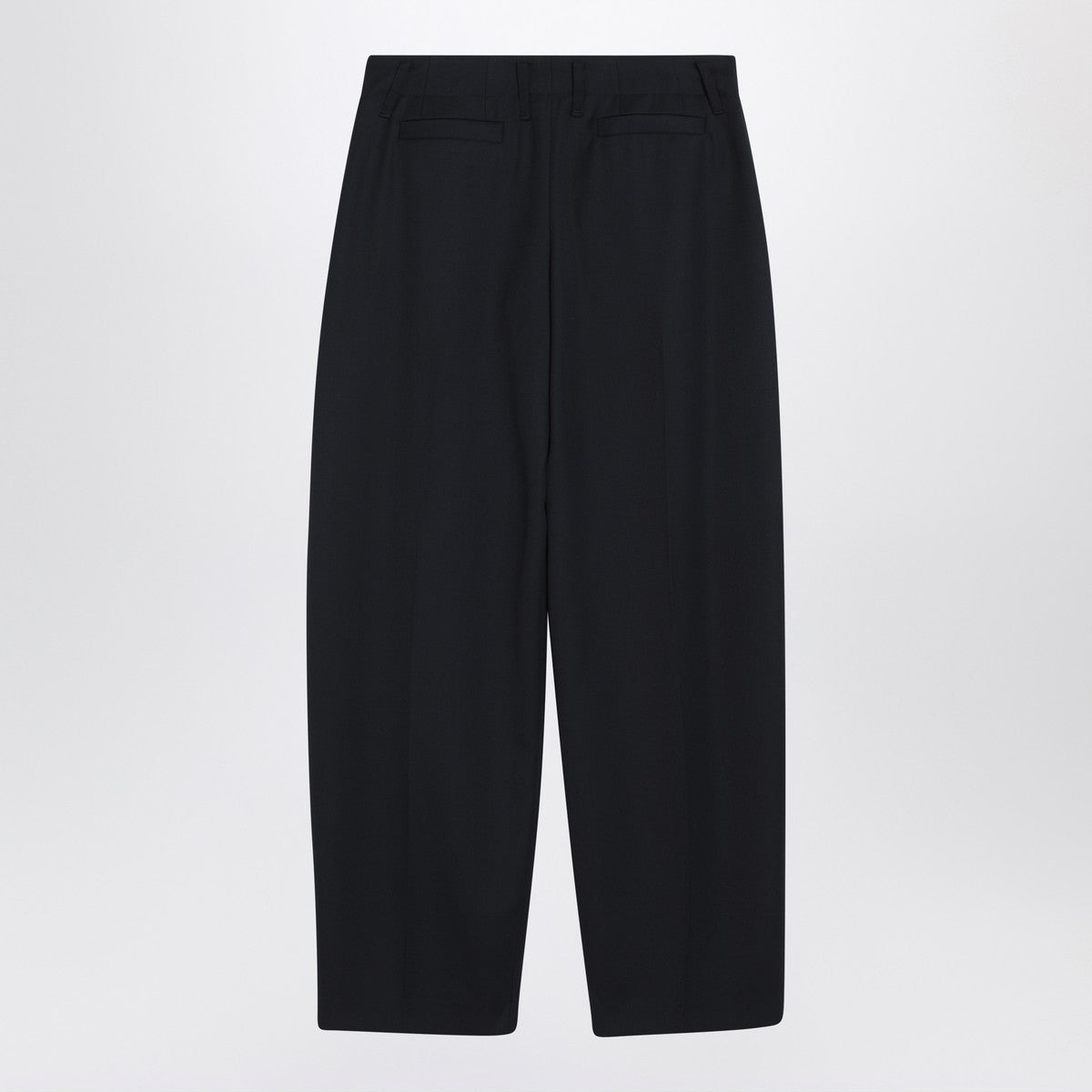 Alexander McQueen Wide Wool Trousers Navy Blue blue