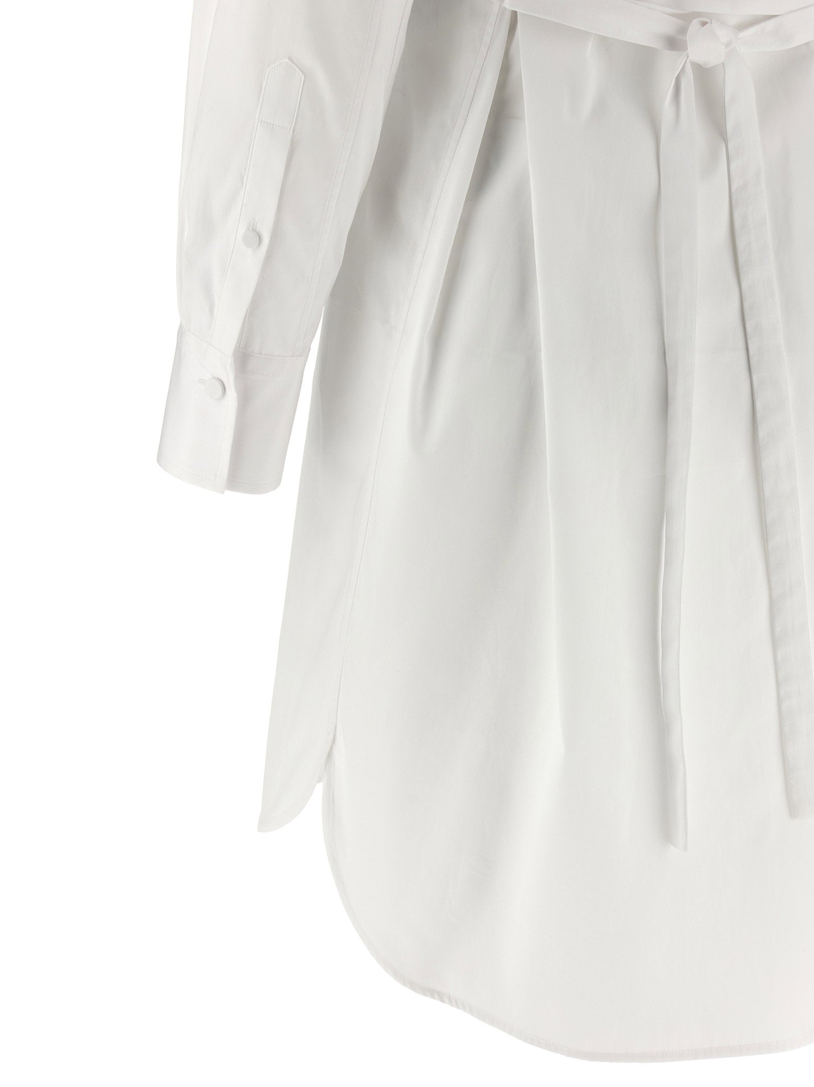 Alexander McQueen Tuxedo Chemisier Dress White