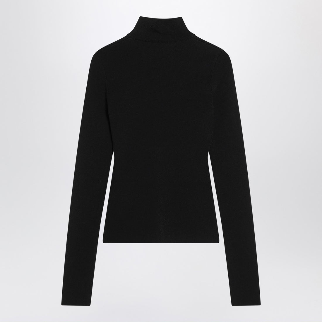 Balenciaga Nano BB Ribbed Turtleneck Sweater Black