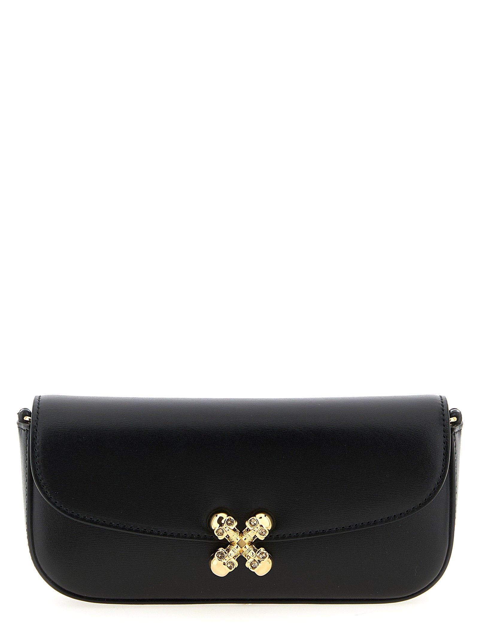 Alexander McQueen Skull Flower Small Crossbody Bag Black