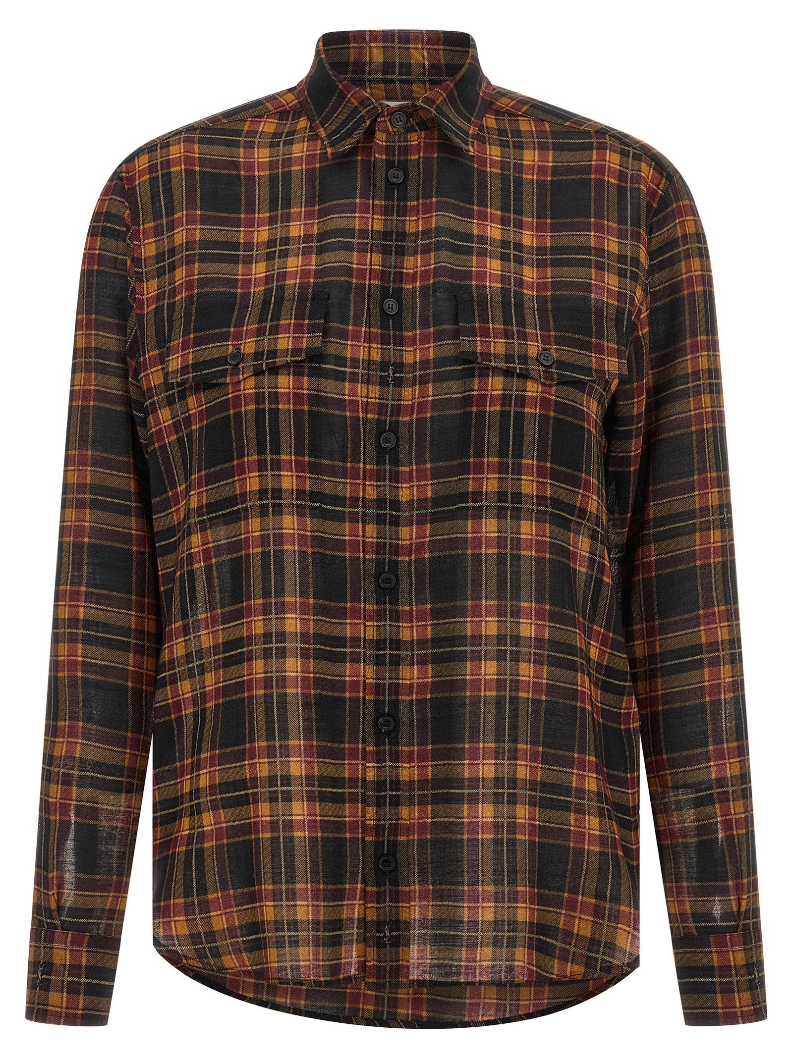 Saint Laurent Cassandre Lavallière Shirt Multicolor