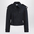Alexander Mcqueen Short Double-Breasted Wool Jacket Navy Blue Blue