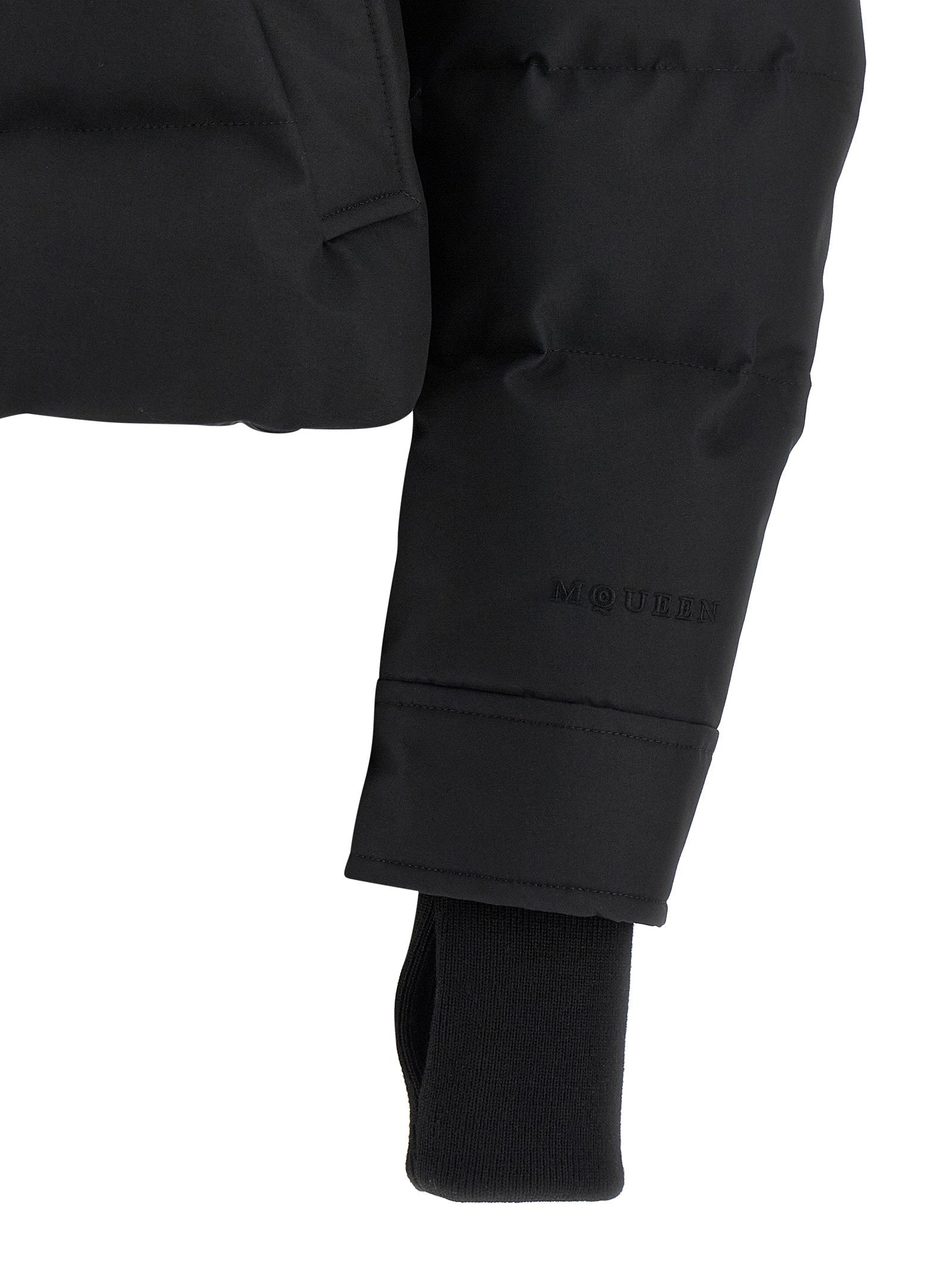 Alexander McQueen Cropped Down Jacket Black